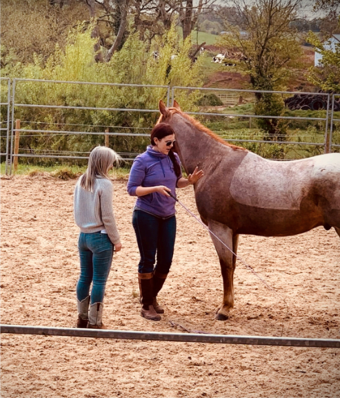 Kim Dunn Instructing Horsemanship
